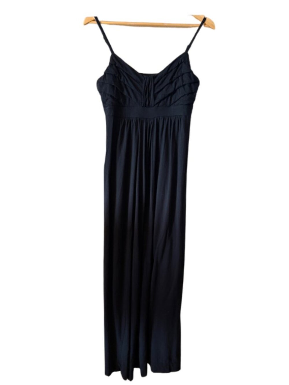 New York & Company Women’s Black Maxi Dress Medium Cotton Modal Empire Waist